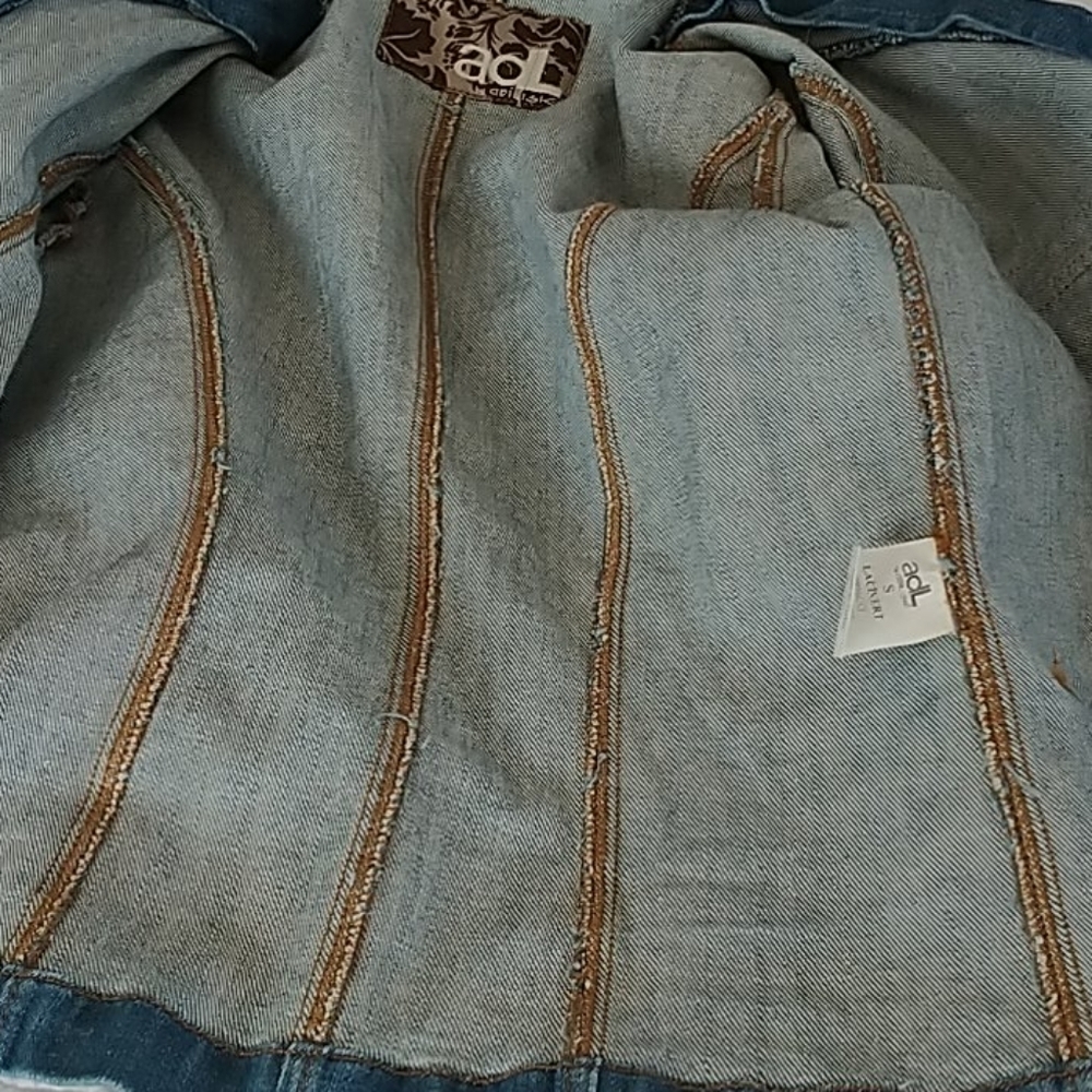ADL by Adilisk distressed Jean With Embellishments Sz S - Picture 8 of 14